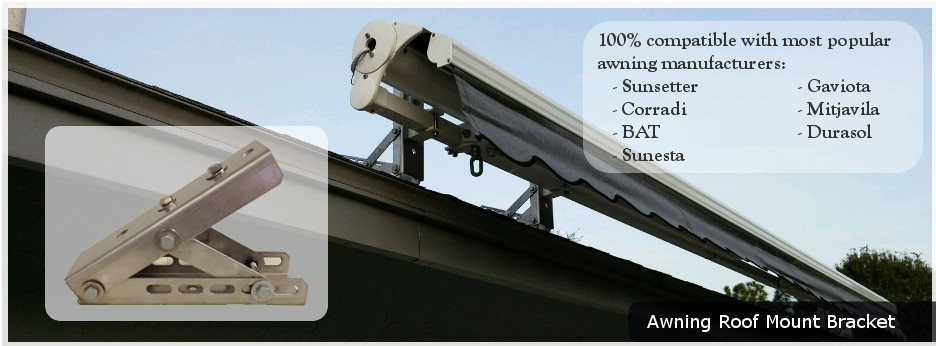 Awning roof mount bracket